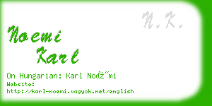 noemi karl business card